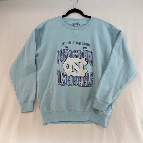 University of North Carolina Tar Heels Crewneck Sweater Light Blue Unisex Large - Picture 1 of 10